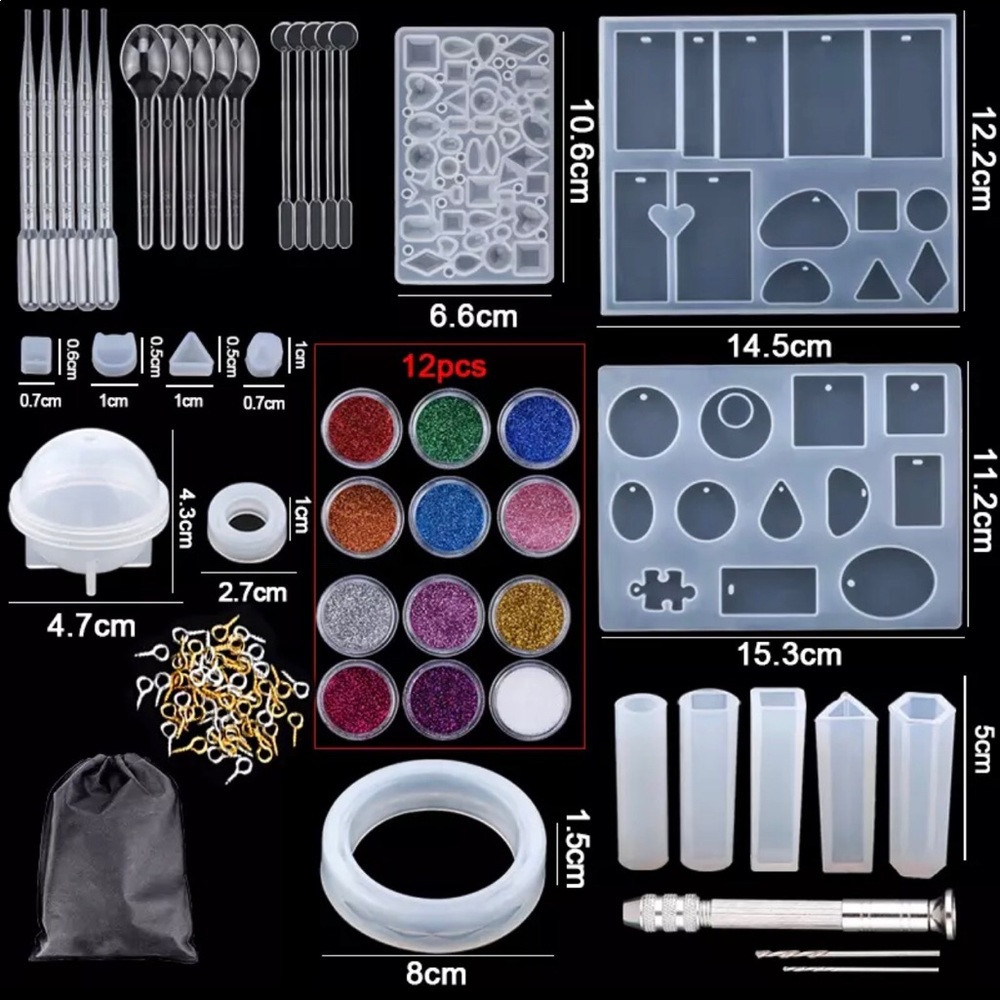 Resin Jewelry Molds Set Mixed Style